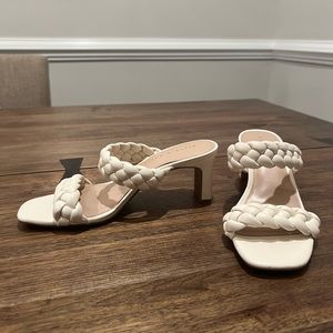 Kelly and Katie white sandals